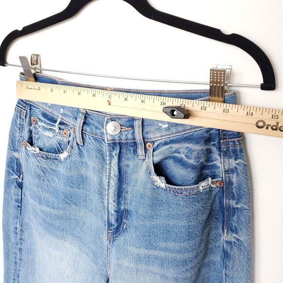 AE AMERICAN EAGLE Women's Size 4R Super High-Waisted Baggy Wide-Leg Jeans Trendy - Picture 14 of 16